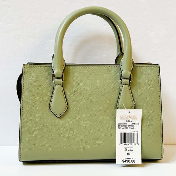 Michael Kors Sheila Small Satchel Shoulder Crossbody Bag Light Sage - Picture 5 of 12